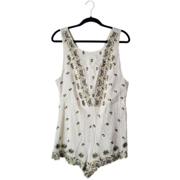 Free People Margarita Sleeveless Embroidered Romper - Picture 2 of 8